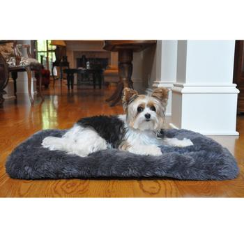 Slumber Minky Faux Fur Dog Cushion – Gray