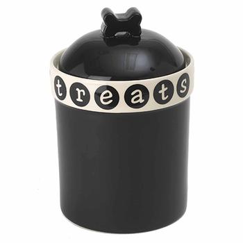 Pooch Basics Dog Treat Jar – Black