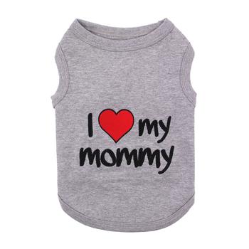 I Love My Mommy Dog Tank – Gray