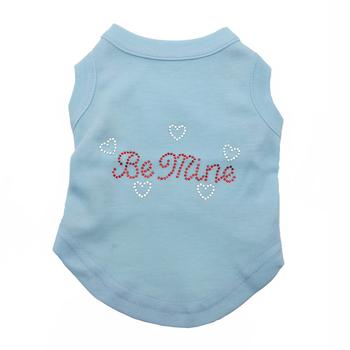 Be Mine Rhinestone Dog Tank – Baby Blue