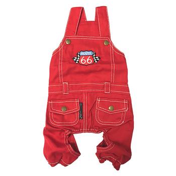 Parisian Pet Route 66 Dog Jumpsuit – Red