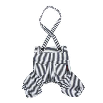 Bobby Dog Suspender Pants by Puppia – Striped Navy