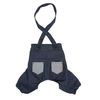 Bobby Dog Suspender Pants by Puppia – Navy