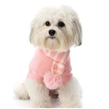 Frosty’s Snowflake Dog Scarf – Peaceful Pink