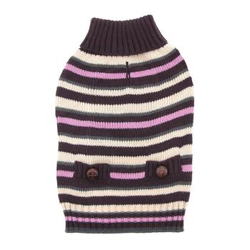 Zack and Zoey Elements Derby Stripe Dog Sweater – Purple