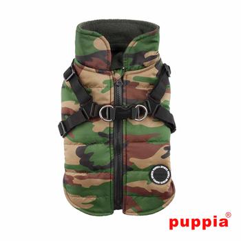 Mountaineer Harness Dog Coat by Puppia – Camo