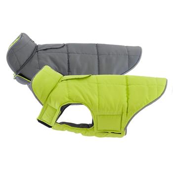 Skyline Puffy Reversible Dog Vest – Lime/Charcoal