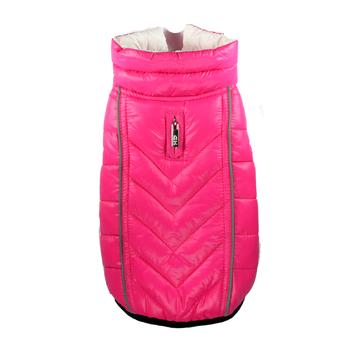 Featherlite Reversible-Reflective Puffer Vest by Hig Doggie – Pink/White