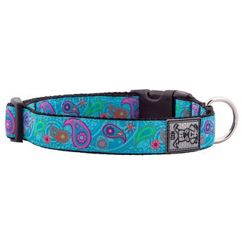 Tropical Paisley Adjustable Clip Dog Collar
